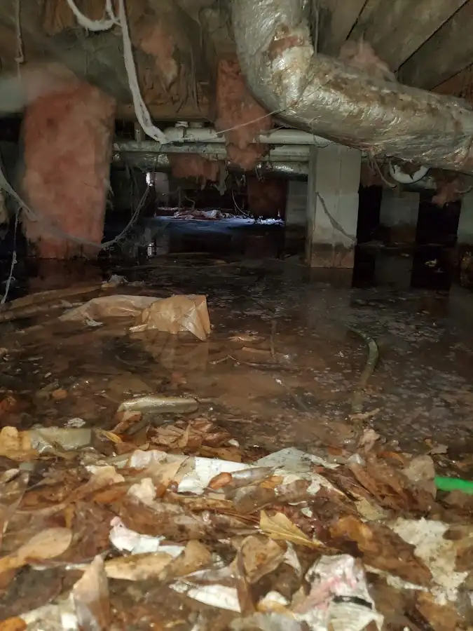 Crawl space flood assessment for Commercial Water Damage Restoration in Paulsboro