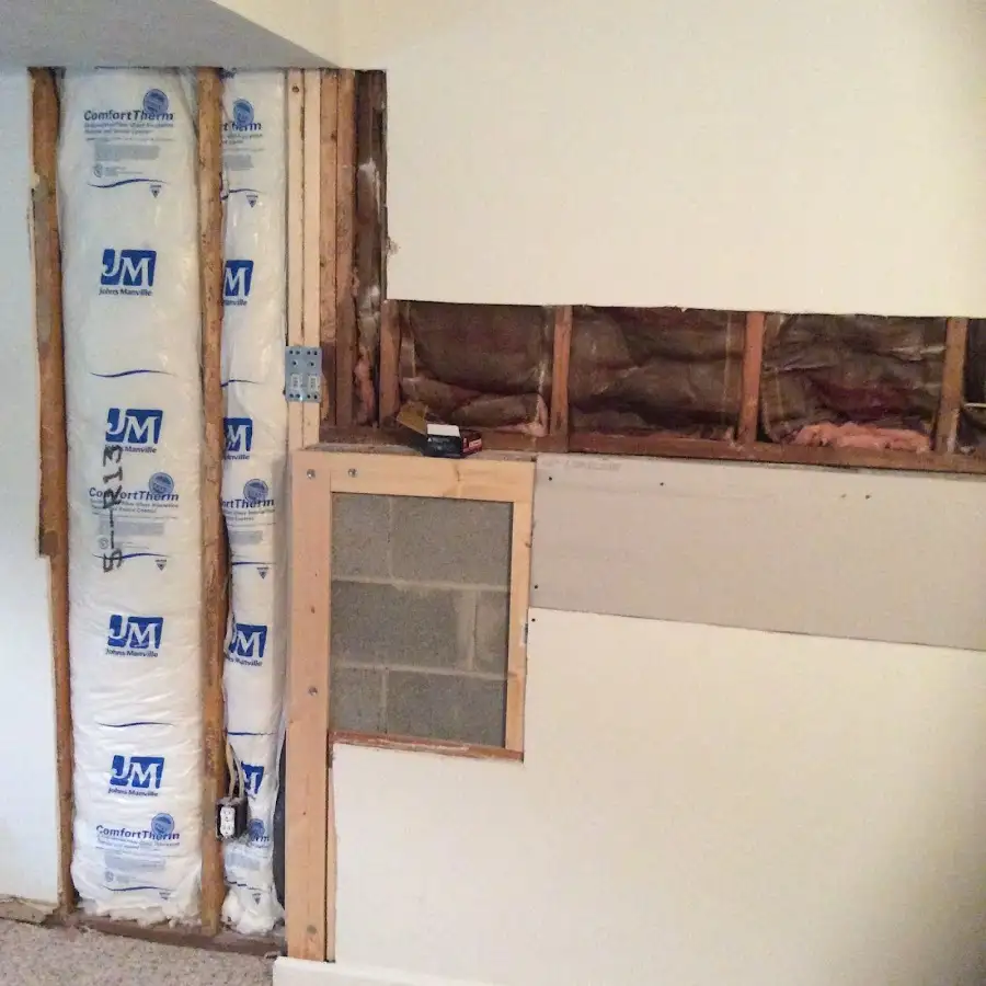 Wall insulation replacement during Contents Cleaning & Restoration in Paulsboro